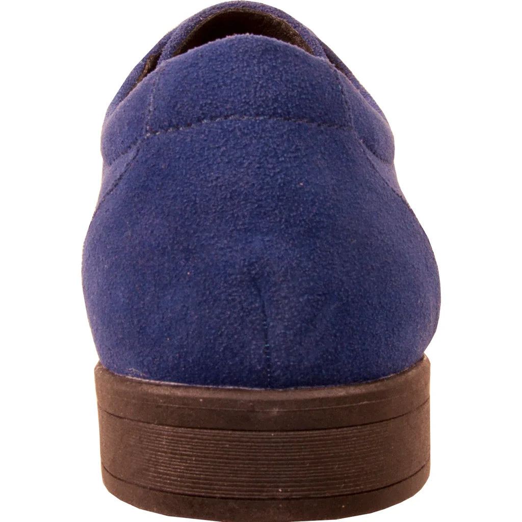 VANGELO Men Dress Shoe KING-4 Oxford Formal Tuxedo for Prom and Wedding Royal Blue