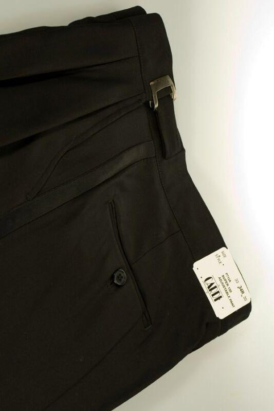 "Double Pleated" Black Super 150's Luxury Viscose Blend Tuxedo Pants
