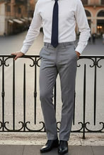 "Ethan" Heather Grey Super 150's Luxury Viscose Blend Suit Pants